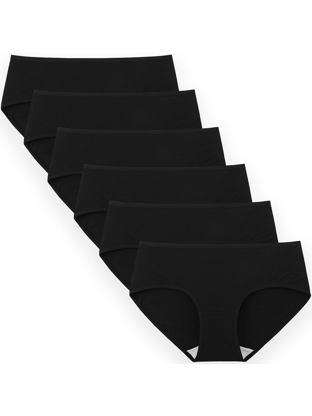 Women's Cotton Mid Waist Hipster 6-Pack