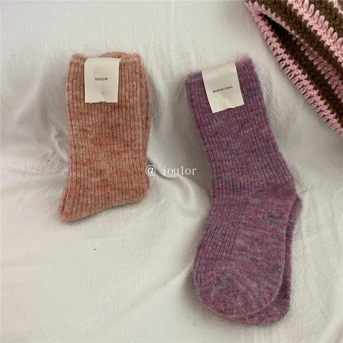 Wool Women Socks Solid Socks Super Thicker Warm Socks for Male Men Merino Wool Socks Against Cold Snow Terry Socks Wholesale