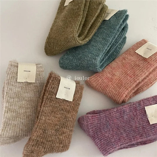 Wool Women Socks Solid Socks Super Thicker Warm Socks for Male Men Merino Wool Socks Against Cold Snow Terry Socks Wholesale