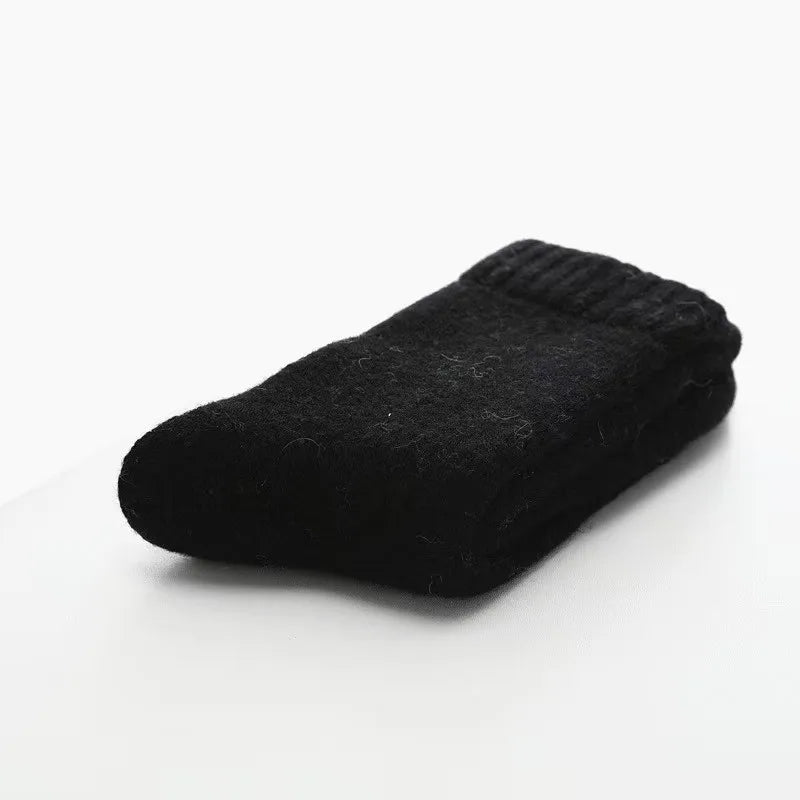 Socks Men Super Thicker Solid Sock Merino Wool Rabbit Socks Against Cold Snow Russia Winter Warm Funny Happy Male Socks