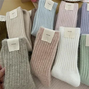 Wool Women Socks Solid Socks Super Thicker Warm Socks for Male Men Merino Wool Socks Against Cold Snow Terry Socks Wholesale