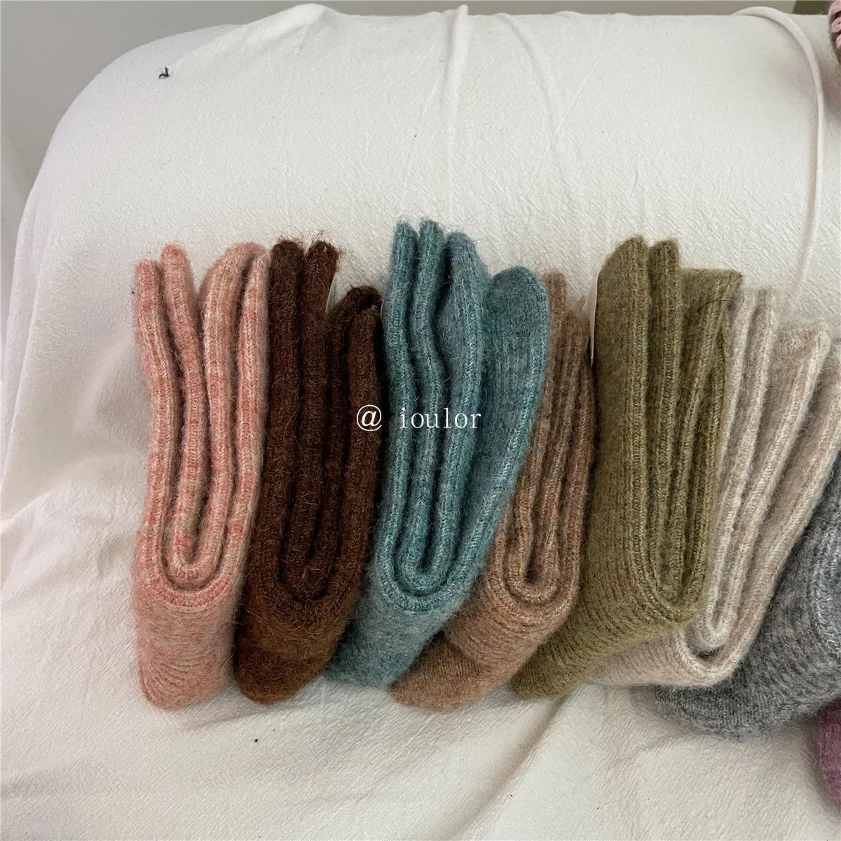 Wool Women Socks Solid Socks Super Thicker Warm Socks for Male Men Merino Wool Socks Against Cold Snow Terry Socks Wholesale